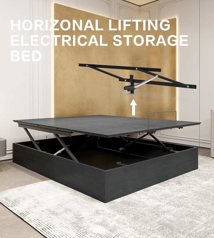 Smart Adjustable Electric Bed Frame with Intelligent Extra-Large Storage Design for Bedroom Wireless Smart Remote Control